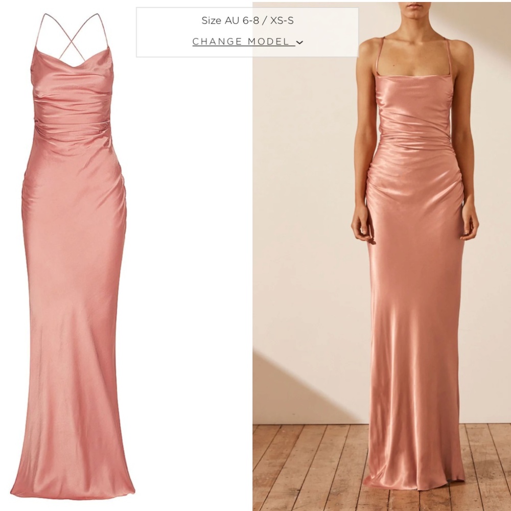 Shona Joy LA LUNE LACE BACK MAXI DRESS - ANTIQUE ROSE